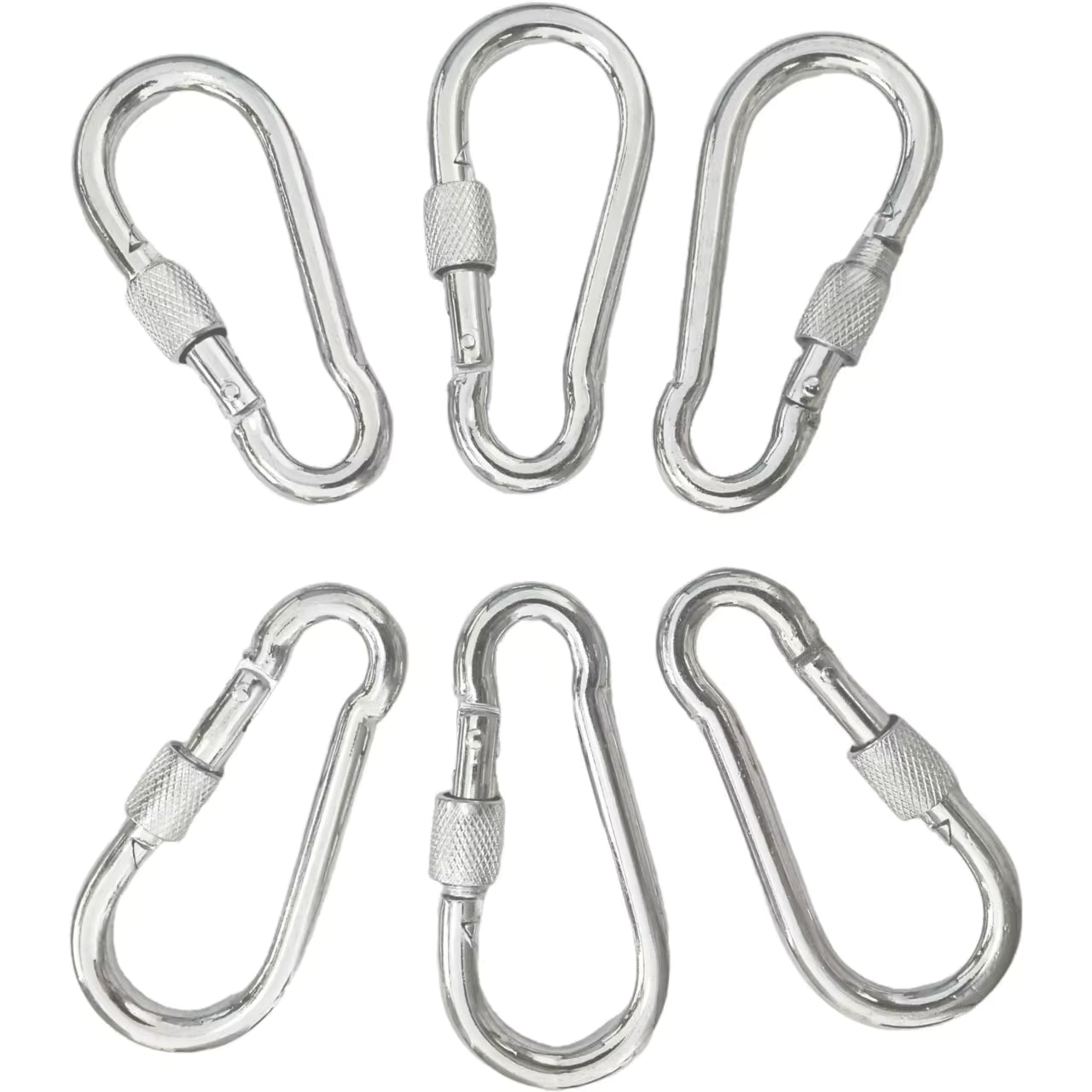 Carabiner w/twist-lock (Silver or Black coated) - Stainless Steel