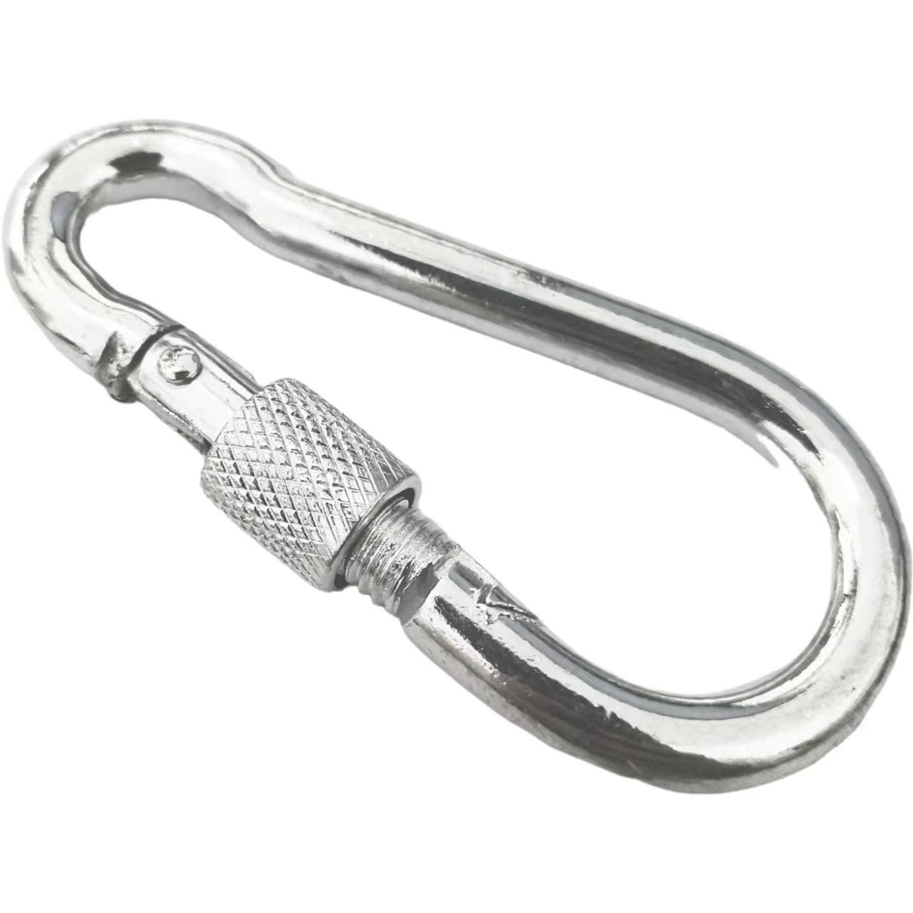 Carabiner w/twist-lock (Silver or Black coated) - Stainless Steel